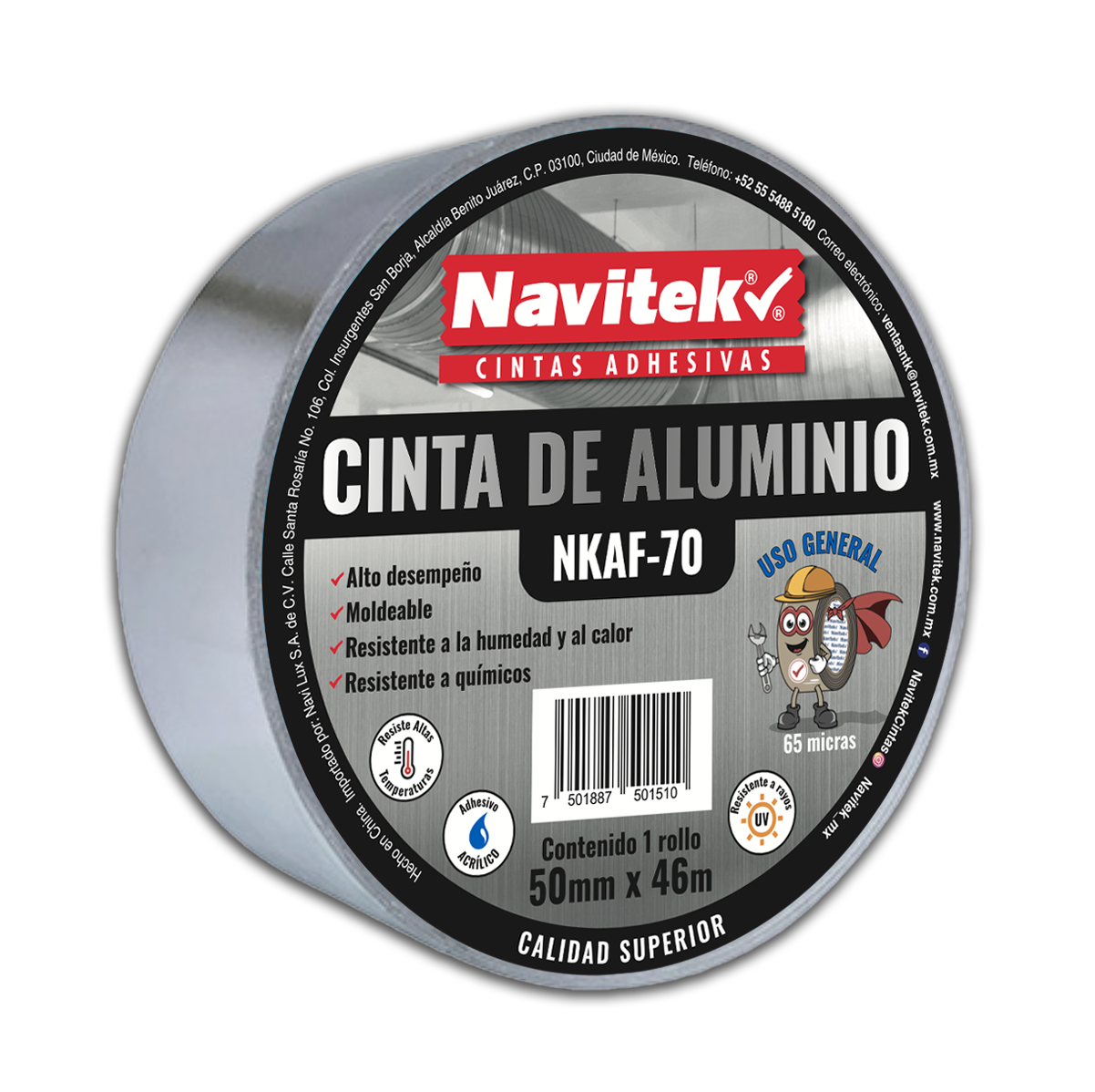 Cinta de Aluminio Uso General