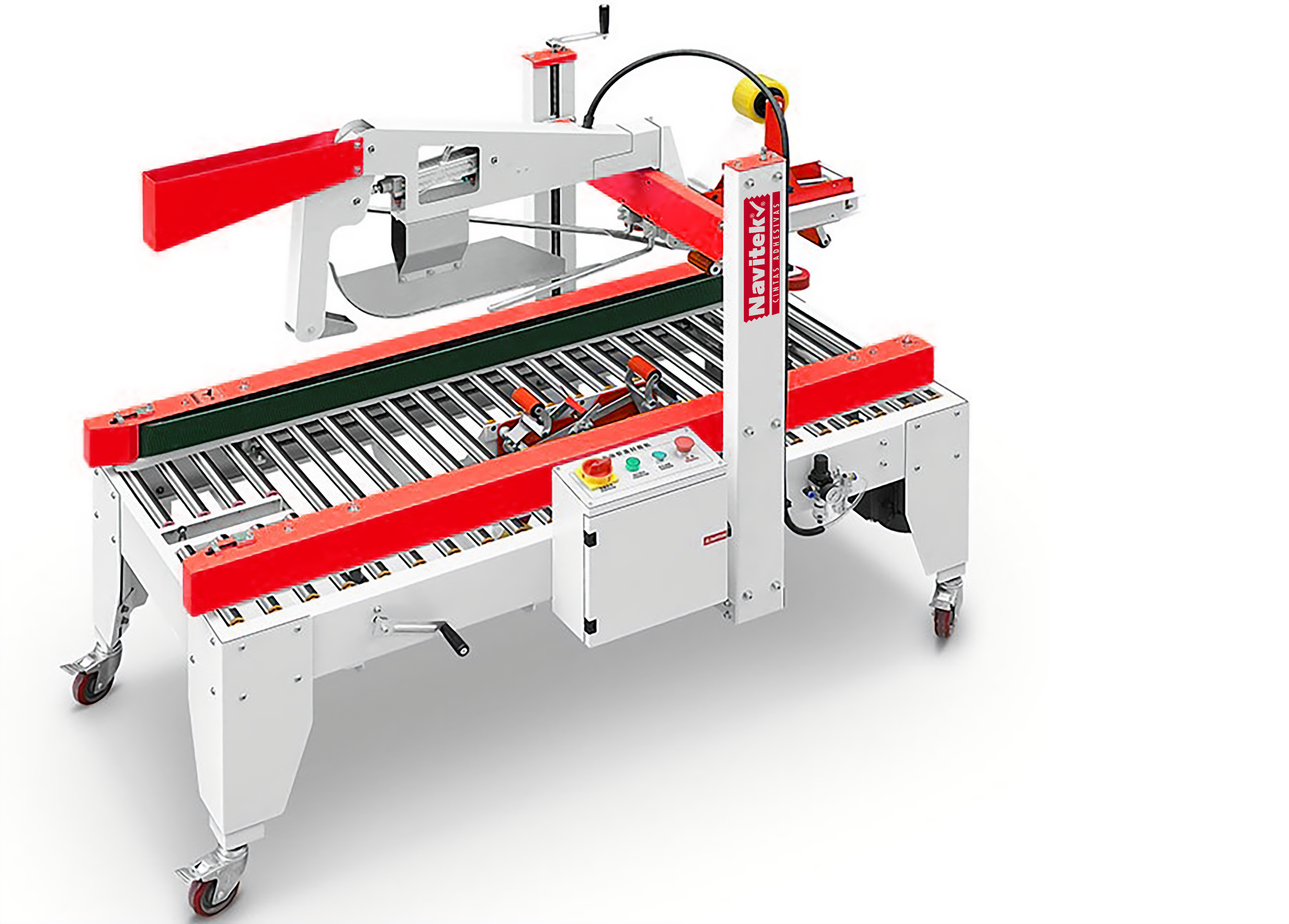 NTK-9AF  MAQUINA ENCINTADORA AUTOMÁTICA | CIERRE SOLAPAS | SELLADO SUPERIOR E INFERIOR DE CAJAS